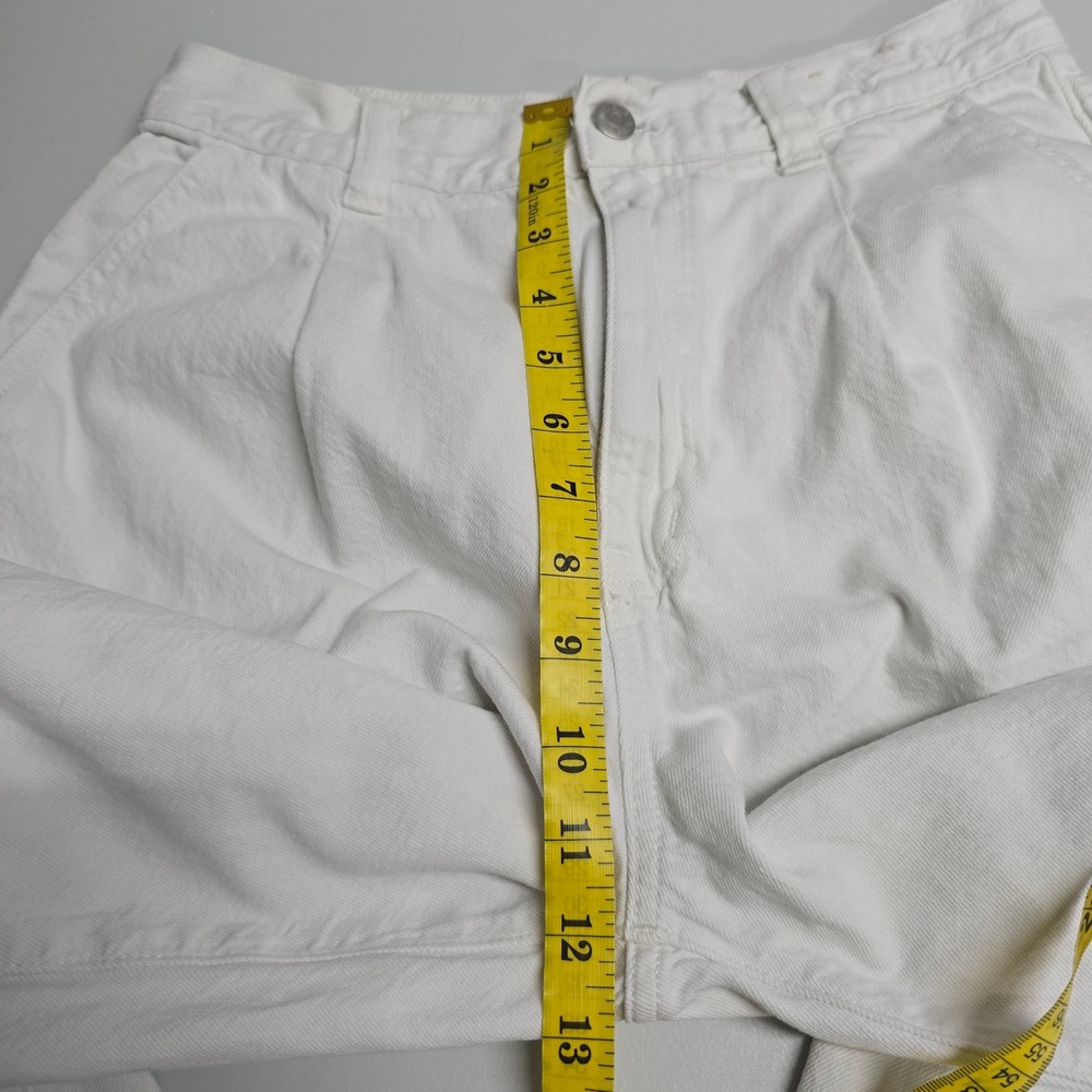 Madewell The Harlow Wide-Leg Jeans Women 27 White Pleated High Rise Cotton Denim - Picture 12 of 15